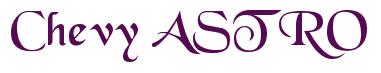 Rendering -Chevy ASTRO - using Black Chancery