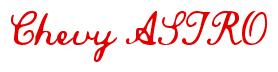 Rendering -Chevy ASTRO - using Commercial Script