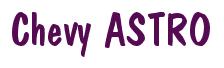 Rendering -Chevy ASTRO - using Dom Casual