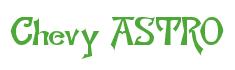 Rendering -Chevy ASTRO - using Manchuria