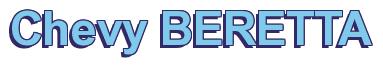 Rendering -Chevy BERETTA - using Arial Bold