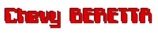 Rendering -Chevy BERETTA - using Computer Font
