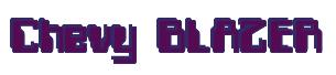 Rendering -Chevy BLAZER - using Computer Font