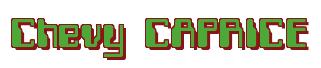 Rendering -Chevy CAPRICE - using Computer Font