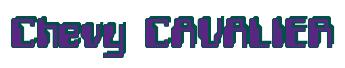 Rendering -Chevy CAVALIER - using Computer Font