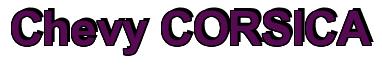 Rendering -Chevy CORSICA - using Arial Bold