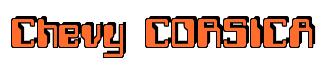 Rendering -Chevy CORSICA - using Computer Font