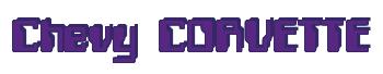 Rendering -Chevy CORVETTE - using Computer Font