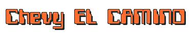 Rendering -Chevy EL CAMINO - using Computer Font