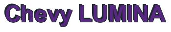 Rendering -Chevy LUMINA - using Arial Bold