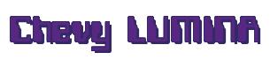 Rendering -Chevy LUMINA - using Computer Font