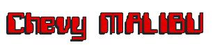 Rendering -Chevy MALIBU - using Computer Font