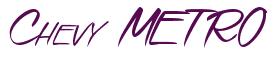 Rendering -Chevy METRO - using Speed Stroke