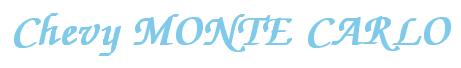 Rendering -Chevy MONTE CARLO - using Zapf Chancery