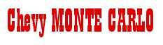 Rendering -Chevy MONTE CARLO - using Bill Board