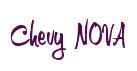 Rendering -Chevy NOVA - using Memo