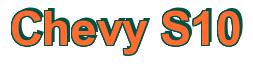 Rendering -Chevy S10 - using Arial Bold
