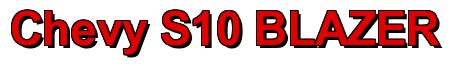 Rendering -Chevy S10 BLAZER - using Arial Bold