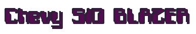 Rendering -Chevy S10 BLAZER - using Computer Font