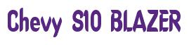 Rendering -Chevy S10 BLAZER - using Callimarker