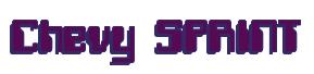 Rendering -Chevy SPRINT - using Computer Font