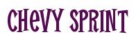 Rendering -Chevy SPRINT - using Cooper Latin