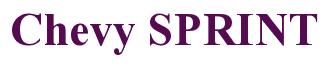 Rendering -Chevy SPRINT - using Times New Roman Bold