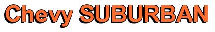 Rendering -Chevy SUBURBAN - using Arial Bold