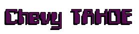 Rendering -Chevy TAHOE - using Computer Font