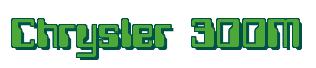 Rendering -Chrysler 300M - using Computer Font