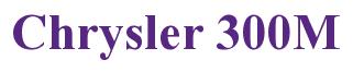 Rendering -Chrysler 300M - using Times New Roman Bold