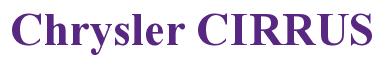 Rendering -Chrysler CIRRUS - using Times New Roman Bold