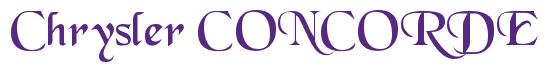 Rendering -Chrysler CONCORDE - using Black Chancery