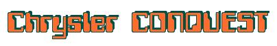 Rendering -Chrysler CONQUEST - using Computer Font