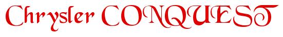 Rendering -Chrysler CONQUEST - using Black Chancery
