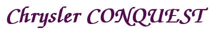 Rendering -Chrysler CONQUEST - using Zapf Chancery