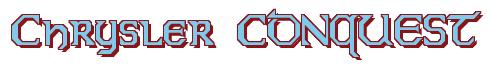 Rendering -Chrysler CONQUEST - using Norman Normal