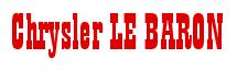Rendering -Chrysler LE BARON - using Bill Board