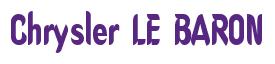 Rendering -Chrysler LE BARON - using Callimarker
