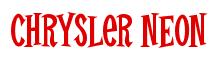 Rendering -Chrysler NEON - using Cooper Latin