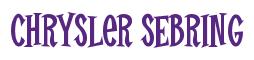 Rendering -Chrysler SEBRING - using Cooper Latin