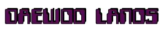 Rendering -DAEWOO LANOS - using Computer Font