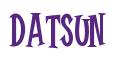 Rendering -DATSUN - using Cooper Latin