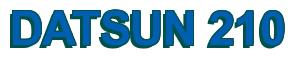 Rendering -DATSUN 210 - using Arial Bold