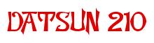 Rendering -DATSUN 210 - using Manchuria