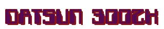 Rendering -DATSUN 300ZX - using Computer Font