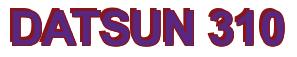 Rendering -DATSUN 310 - using Arial Bold