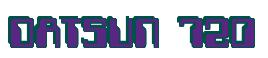 Rendering -DATSUN 720 - using Computer Font