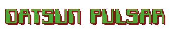 Rendering -DATSUN PULSAR - using Computer Font