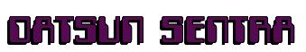 Rendering -DATSUN SENTRA - using Computer Font